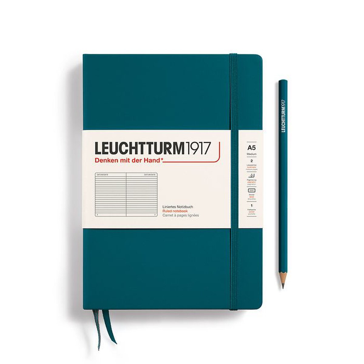 Leuchtturm 1917 Pacific Green Ruled